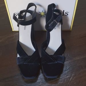 Black Velvet Heels